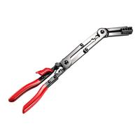1 pinza universal de abrazadera de manguera recta/doblada, herramienta resistente para combustibles automotrices, refrigerante, tubo de aceite, herramienta resistente con engranaje de bloqueo
