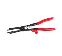 1 pinza universal de abrazadera de manguera recta/doblada, herramienta resistente para combustibles automotrices, refrigerante, tubo de aceite, herramienta resistente con engranaje de bloqueo