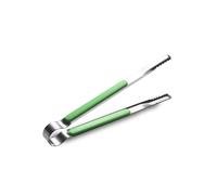 1 pinzas de cocina de acero inoxidable, pinzas de cocina con mango antideslizante, ideales para cocinar, asar, carne, pinzas para pasta, pinzas para barbacoa (1 unidad verde)