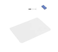 1 Pizarra blanca pequeña de doble de 1/3 / 6 piezas con borrador y marcadores, tablero de mensajes portátil para, oficina, hogar Educación de escritura de dibujo fácil de usar