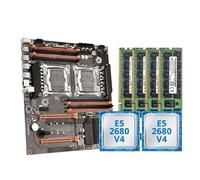 1 Placa Base X99 de Doble CPU for Juegos, Compatible con Xeon E5 2680 V4 y DDR4, 64 GB (4 x 16 GB), LGA2011-3, M.2 NVMe, for servidores y Ordenadores Host.(Motherboards)