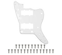 1 placa de arañazos para guitarra Yootones 65 60s vintage con tornillos compatible con reemplazo de golpeador Jazzmaster de estilo vintage americano y mexicano (3 capas blancas)