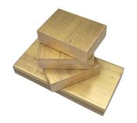 1 placa de bloque de latón H62, mango de cuchillo, protector de disipador de calor, material para bricolaje (100 x 40 x 5 mm)