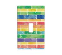 1 placa de cubierta de interruptor de luz de arco iris dúplex de acuarela de una sola palanca decorativa cubierta de enchufe dispositivo eléctrico cara placa de pared cubierta para decoración del