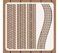 1 plantilla de de neumático de 11.8 pulgadas - Diseño de , material PET fácil de limpiar, ideal para manualidades DIY, pintura, azulejos, tela, pisos y decoración del hogar, decoración de neumáticos