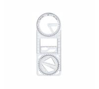 1 plantilla de dibujo geométrico, regla de medición de plástico multifuncional para artistas, diseñadores, escuela, varios colores