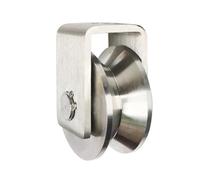 1 polea tipo V, rodillo de acero inoxidable, polea simple de alta calidad, for manipulación de materiales, montaje móvil y cable de acero de tracción.(22MM-(304))