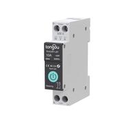 1 polo 10A 16A 25A 32A 40A 63A interruptor disyuntor inteligente para Tuya Zigbee, interruptor disyuntor Zigbee con control remoto inalámbrico para hogar inteligente (16 A con medición)
