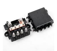 1 portafusibles Mega + 4 fusibles midi, protección de distribución de energía, carcasa de poliamida con tapa, portafusibles para circuitos eléctricos grandes y medianos, para automóviles