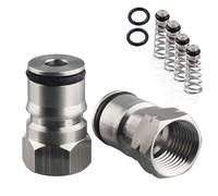 1 poste de bloqueo de bola con poppets, juntas tóricas de silicona, kit de adaptador de barril de gas y líquido de acero inoxidable 304 de 19/32 pulgadas-18