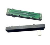 1 potenciómetro deslizante doble de 88 mm B100KX2/B10KX2, longitud del eje: 15 mm(100K Ohm)