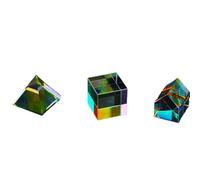 1 Prisma de Color óptico K9 de Vidrio de Seis Lados, luz Brillante, Cubo Combinado, prismas de división de Haz teñido, Herramienta de Experimento (20 x 20 x 20 mm)