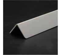 1 protector de esquina autoadhesivo de PVC - Protector de borde de pared impermeable para esquinas de 90 grados, 4 cm de ancho (gris, 127 cm)