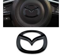 1 Psc Emblema Escudo para Mazda 3 6 CX-3 CX-5 CX-9,4.5cm X 5.7cm Logo Adhesivo para Volante/Capó Delantero Trasero Emblema/Emblema para Maletero para Carrocería Pegatinas,Black