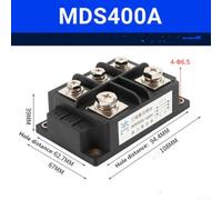 1 puente rectificador MDS20A300A500A800A1000A1200A 1600V con chip cuadrado inteligente para mayor seguridad y fiabilidad (MDS400A)