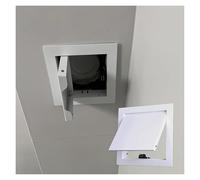 1 puerta de acceso blanca de alta calidad con bisagra para paneles de yeso, puerta de inspección para cables ocultos, puerta de acceso al techo fácil de abrir (55 x 55 cm)