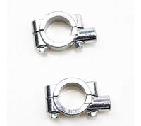 1 pulgada 25mm Manillar M10 10mm Espejo Abrazadera Adaptador de montaje para Harley Honda, Kawasaki, Suzuki, Yamaha, Cruiser Chopper Cafe Race ATV (Plata)