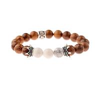 1 pulsera de cuentas madera for hombres, budista tibetana étnica Mala, Rosario Yoga for mujeres(Style 1)