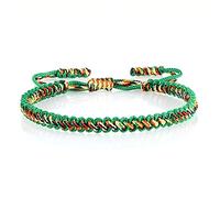 1 pulsera de cuerda multicolor hecha a mano para budista tibetano trenzado hilo de nodos para mujeres y hombres, Piedra