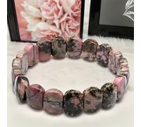 1 pulsera de natural - Cuentas genuinas, brazalete elástico para mujeres y hombres, regalo de piedra del amor bohemio para Navidad, aniversario, casual (todo el año)