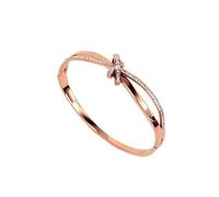 1 pulsera de oro rosa de la eternidad, 1 caja de regalo y bolsa de regalo, pulsera de diamantes para mujer, accesorios de joyería, joyas creativas personalizadas, adecuado para regalos de cumpleaños