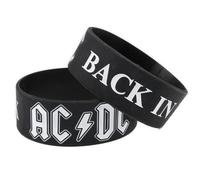 1 pulsera de silicona grupo ACDC back in black hard rock hombre mujer adolescente, Silicona