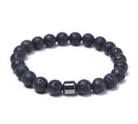 1 pulsera magnética de cuentas de sobriedad, pulsera de cuentas de piedra natural hecha a mano para mujeres y hombres, pulsera ligera y elegante antialcohol, regalo de joyería para aliviar el estrés