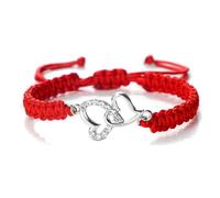 1 pulsera trenzada budista ajustable de nailon para hombre con un colgante en forma de corazón, Piedra