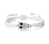1 pulsera trenzada hecha a mano con un colgante en forma de cuerda de búho, una pulsera budista para regalos para mujeres y mujeres, Piedra