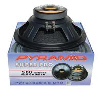 1 Pyramid PW1248USX woofer 30 cm 300 mm 12", 250 vatios rms 500 vatios máx, impedancia 8 ohmios, sensibilidad 89,2 db, para hogar, DJ, Discoteca, Fiesta, 1 Pieza