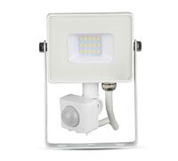 1 pz 10W LED Sensor Floodlight Samsung Chip Cut Off Function White Body 4000K