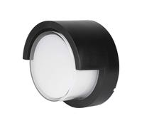 1 pz 12W LED Wall Light Sami Frame Black Round 3000K
