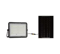 1 pz 15W LED Solar Floodlight 4000K Replaceable Battery 3m Wire Black Body