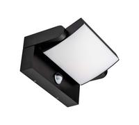 1 pz 17W LED Wall Light with Sensor 3000K Black Body IP65