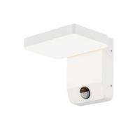 1 pz 17W LED Wall Light with Sensor 3000K White Body Square IP65