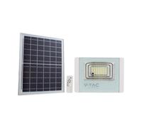 1 pz 20W LED Solar Floodlight 4000K White Body