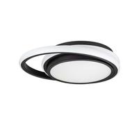 1 pz 24W LED Designer Light Black Double Round 4000K