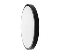 1 pz 24W LED Dome Light Round Black Frame 3000K IP44