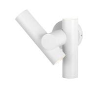 1 pz 2x2.6W 2 Way Spot Wall Light 3000K White Body IP44