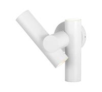 1 pz 2x2.6W 2 Way Spot Wall Light 4000K White Body IP44