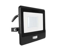 1 pz 30W LED PIR Sensor Floodlight Samsung Chip Black Body 4000K 1m Cable