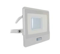 1 pz 30W LED PIR Sensor Floodlight Samsung Chip White Body 4000K 1m Cable