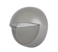 1 pz 3W LED Step Light Grey Body Round IP65 3000K
