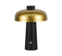 1 pz 3W Led Table Lamp Rechargeable 1800mAh Battery Gold + Black