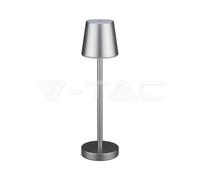 1 pz 3W LED Table Lamp Rechargeable Touch Dimmable Grey Body 4000K