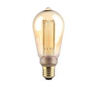 1 pz 4W ST64 LED Art Filament Bulb Amber Glass 1800K E27