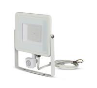 1 pz 50W LED Sensor Floodlight Samsung Chip Cut Off Function White Body 3000K