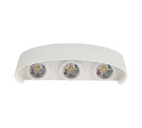 1 pz 6W LED Wall Light Sand White IP54 4000K