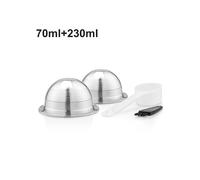 (1 pz 70 ml 1 pz 230 ml) Cápsula riutilizzabile en acciaio inox para macchina da caffè Nespresso Vertuoline