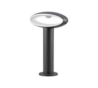 1 pz 9W LED Bollard Lamp Dark Grey Aluminium 30cm 3000K IP54
